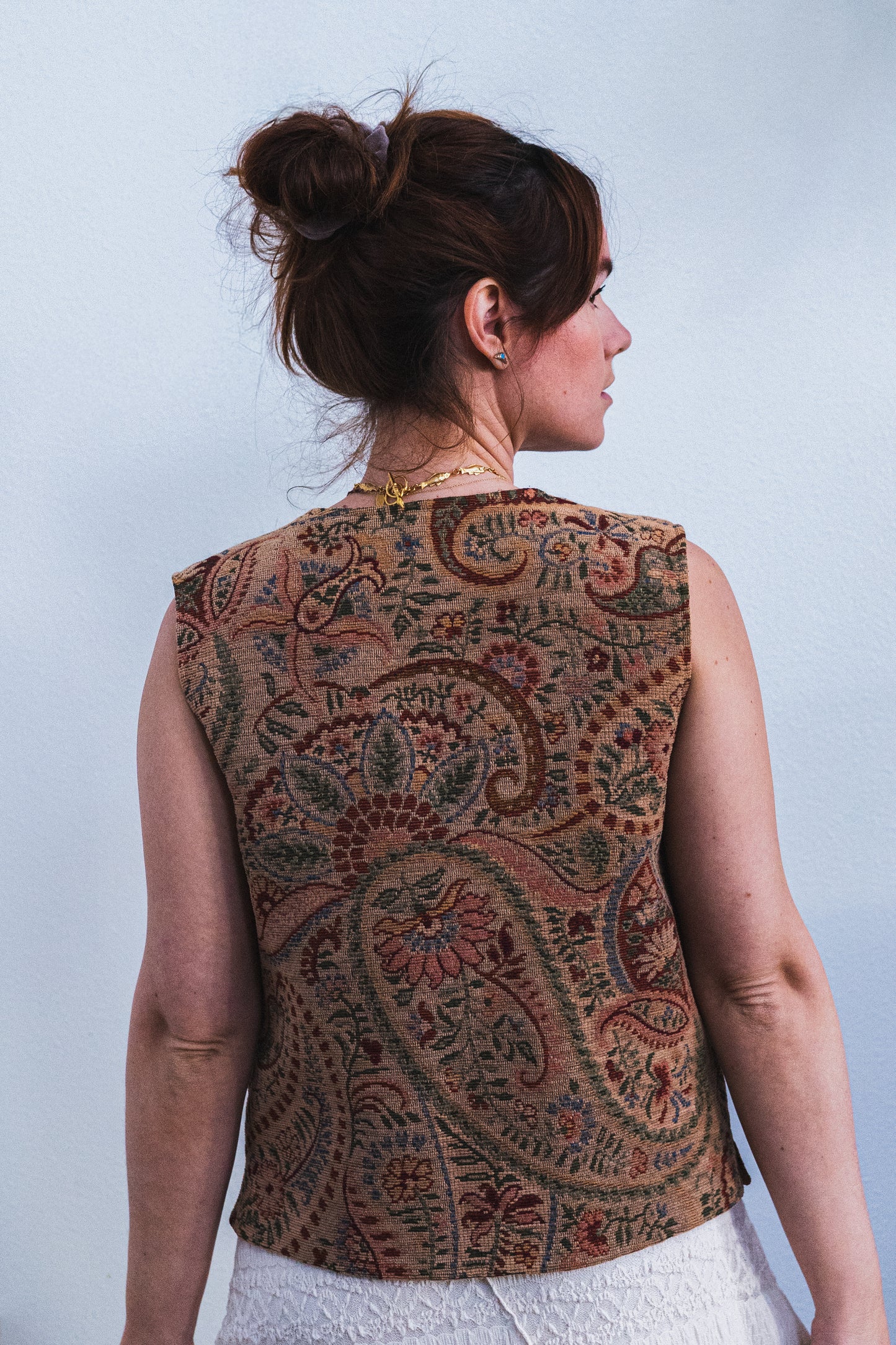Vintage Tapestry Floral Vest