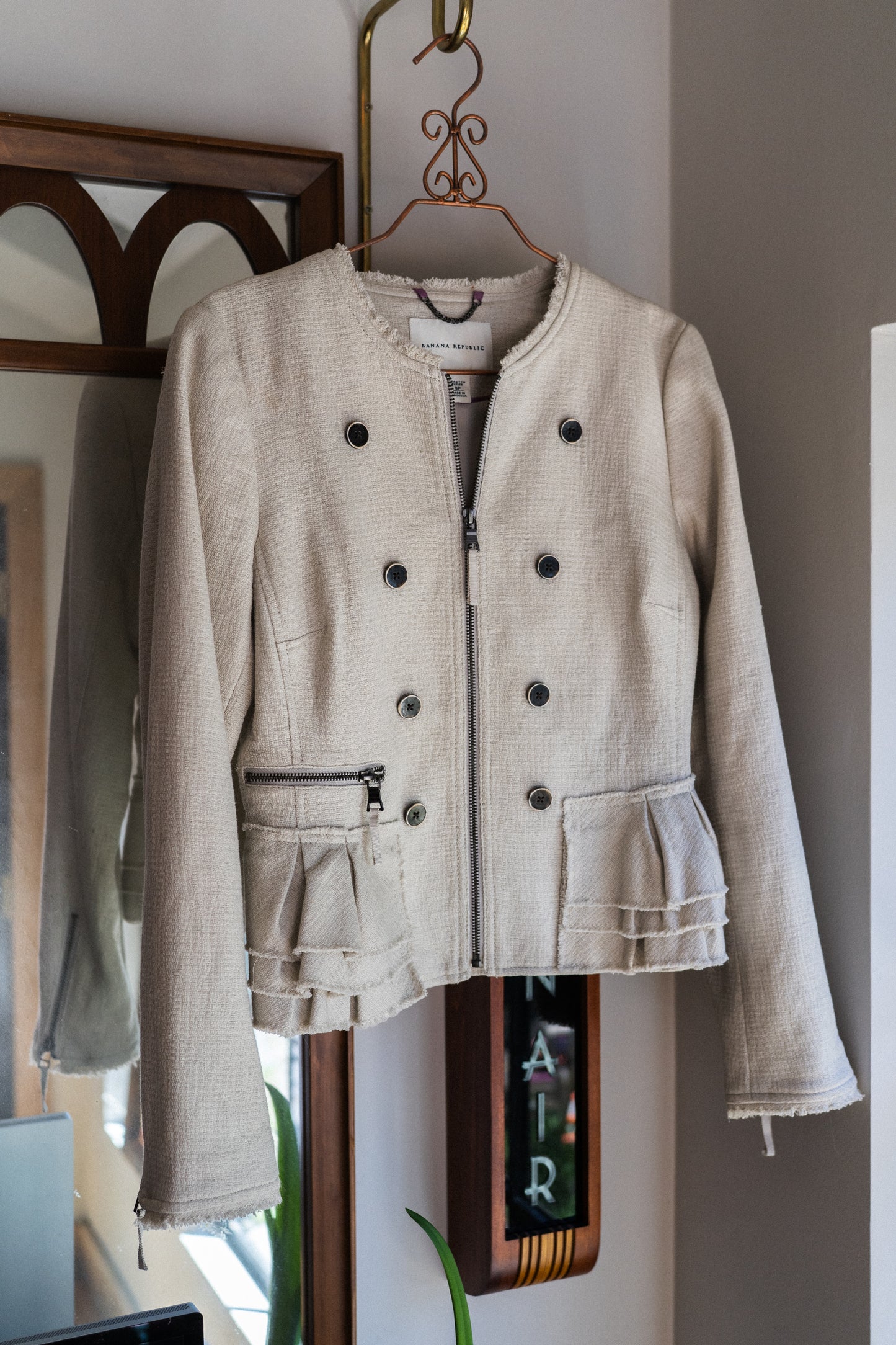 Military-Inspired Peplum Jacket