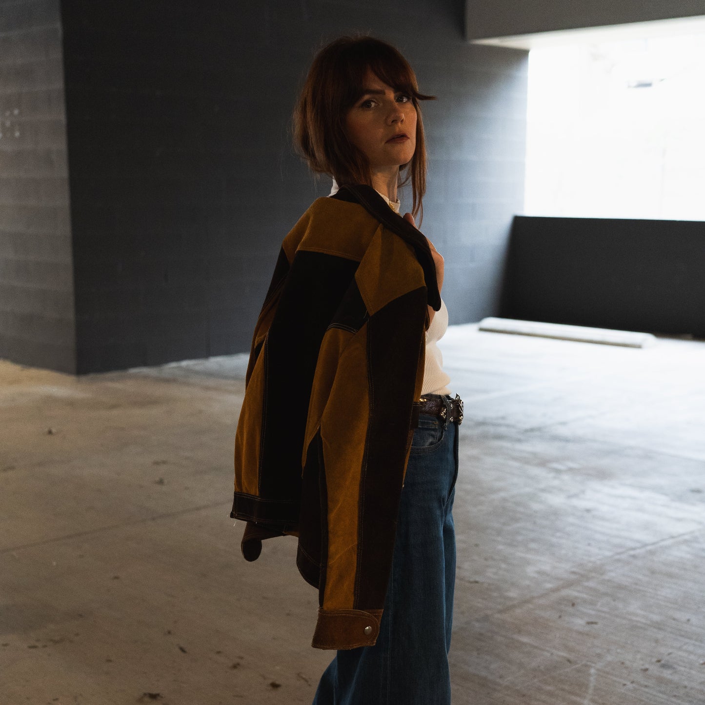 Vintage Patchwork Suede Jacket