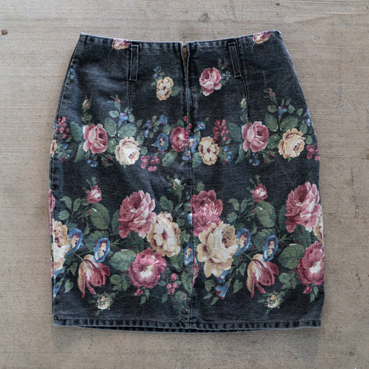 Vintage Floral Tapestry Skirt