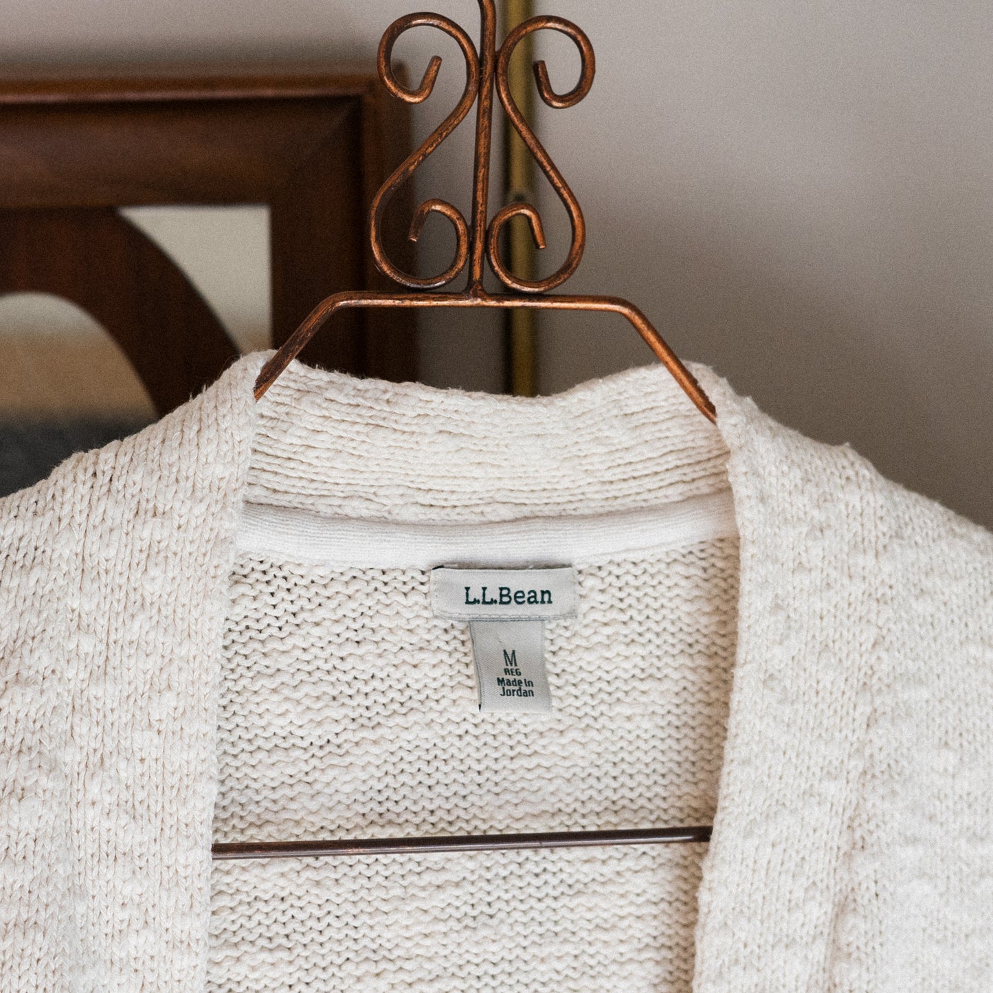 L.L Bean Nubby Cotton Knit Cardigan