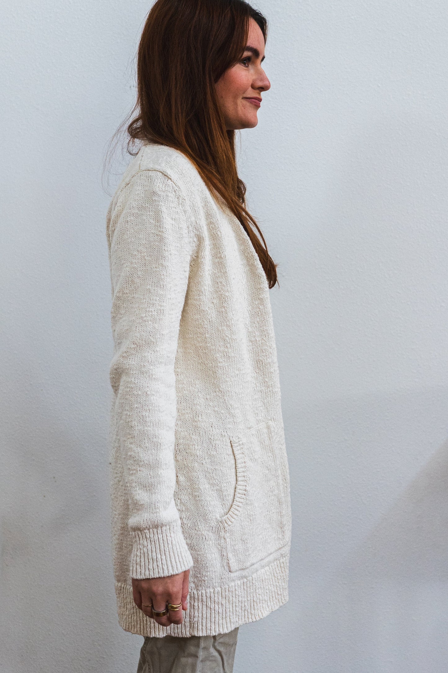 L.L Bean Nubby Cotton Knit Cardigan
