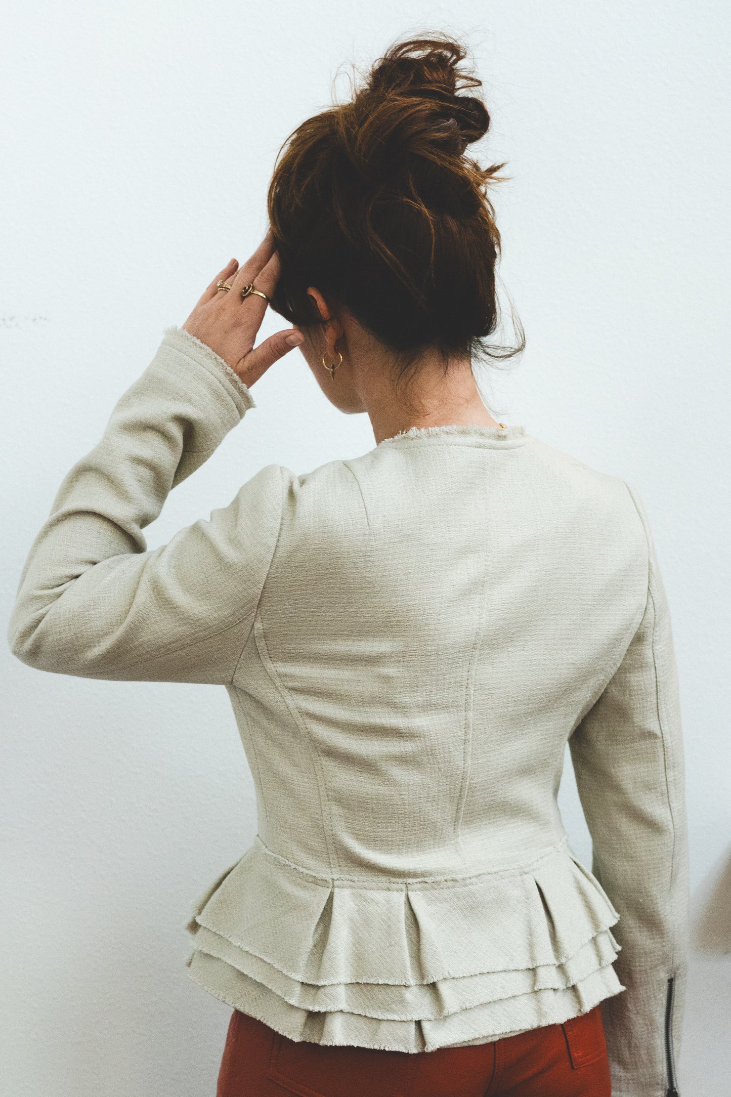 Military-Inspired Peplum Jacket