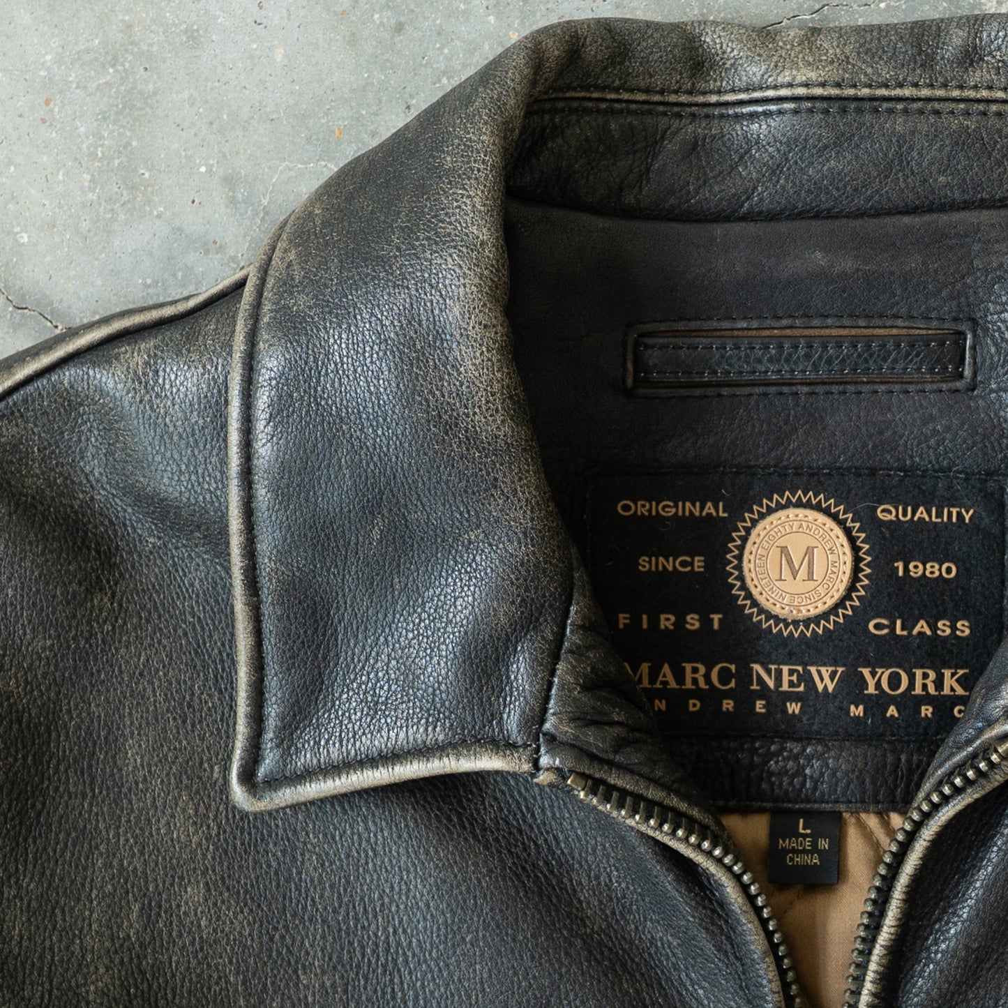 1990s Faded Leather Jacket