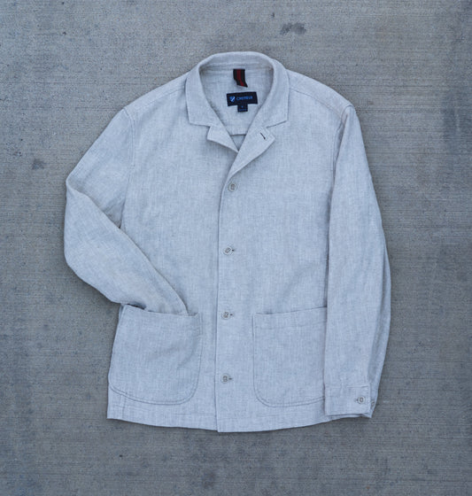 Natural Ramie Linen Blend Workwear Blazer