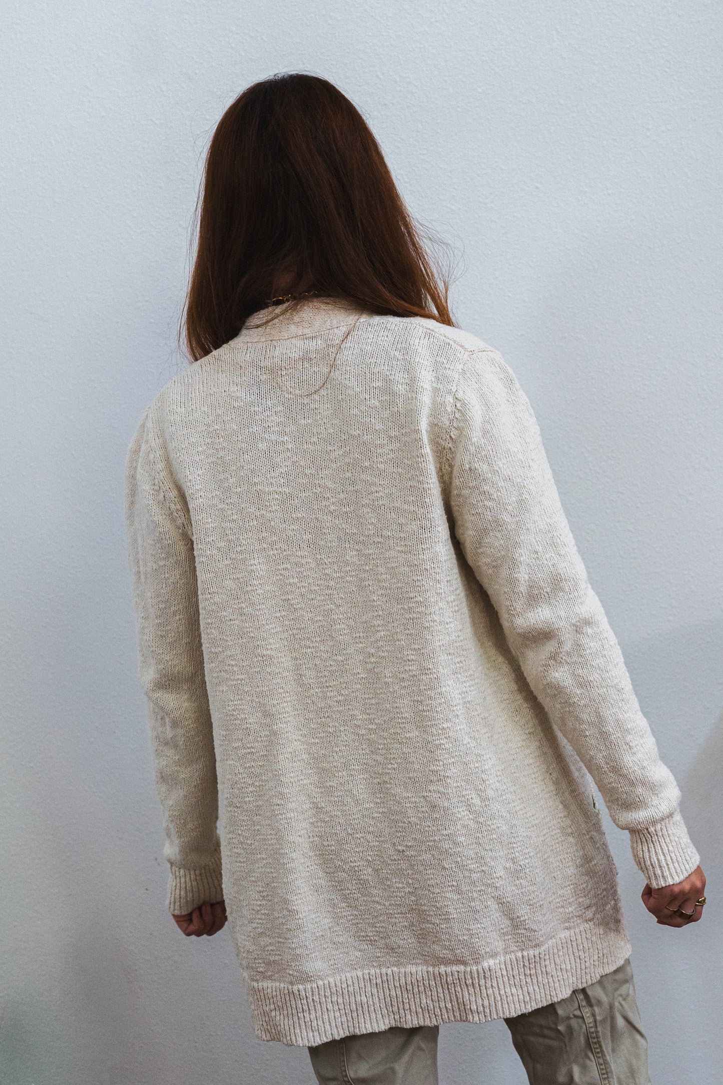 L.L Bean Nubby Cotton Knit Cardigan