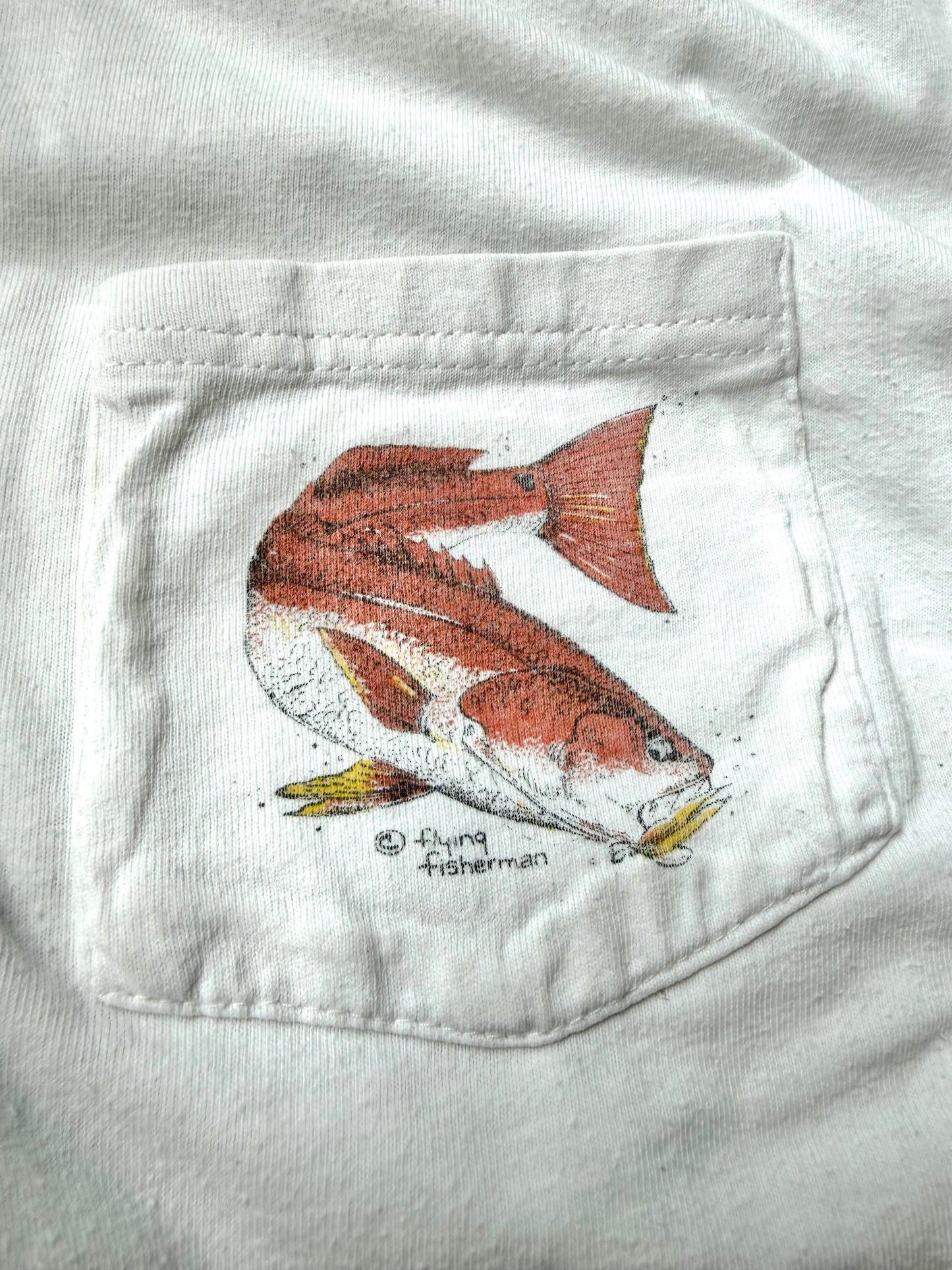 Vintage Redfish Fly Fishing Pocket Tee