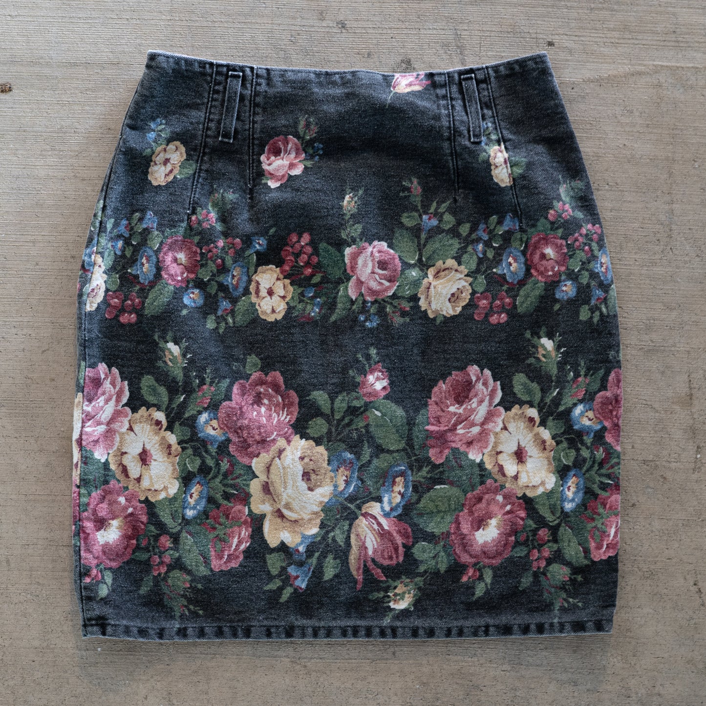 Vintage Floral Tapestry Skirt