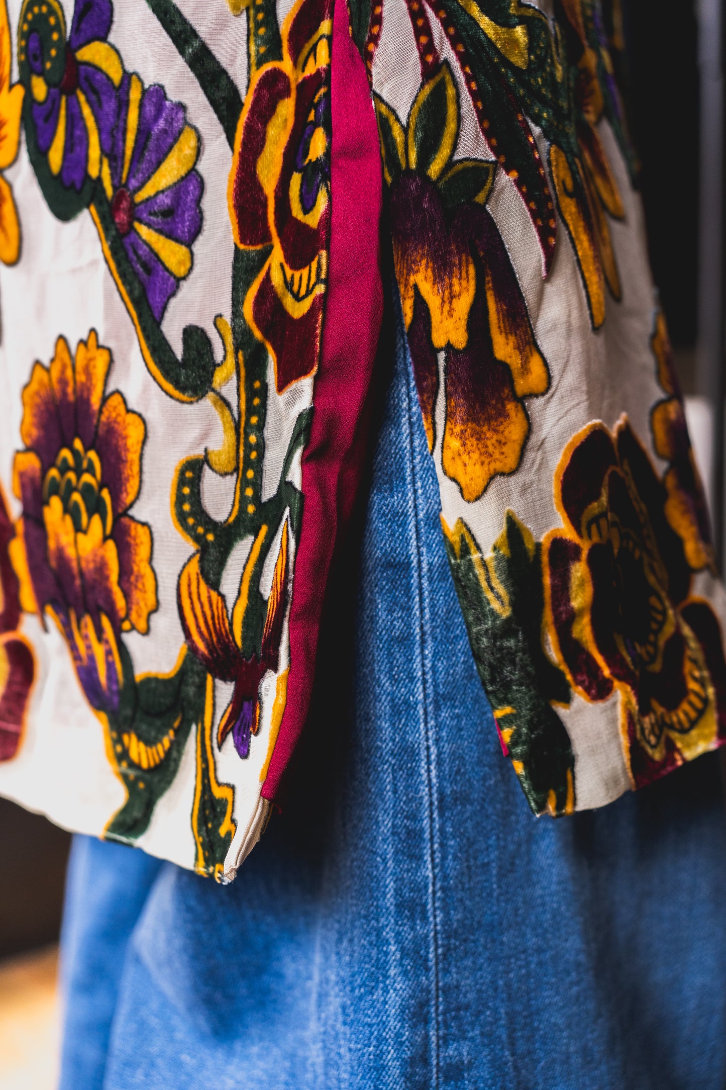 Floral Silk Blend Duster