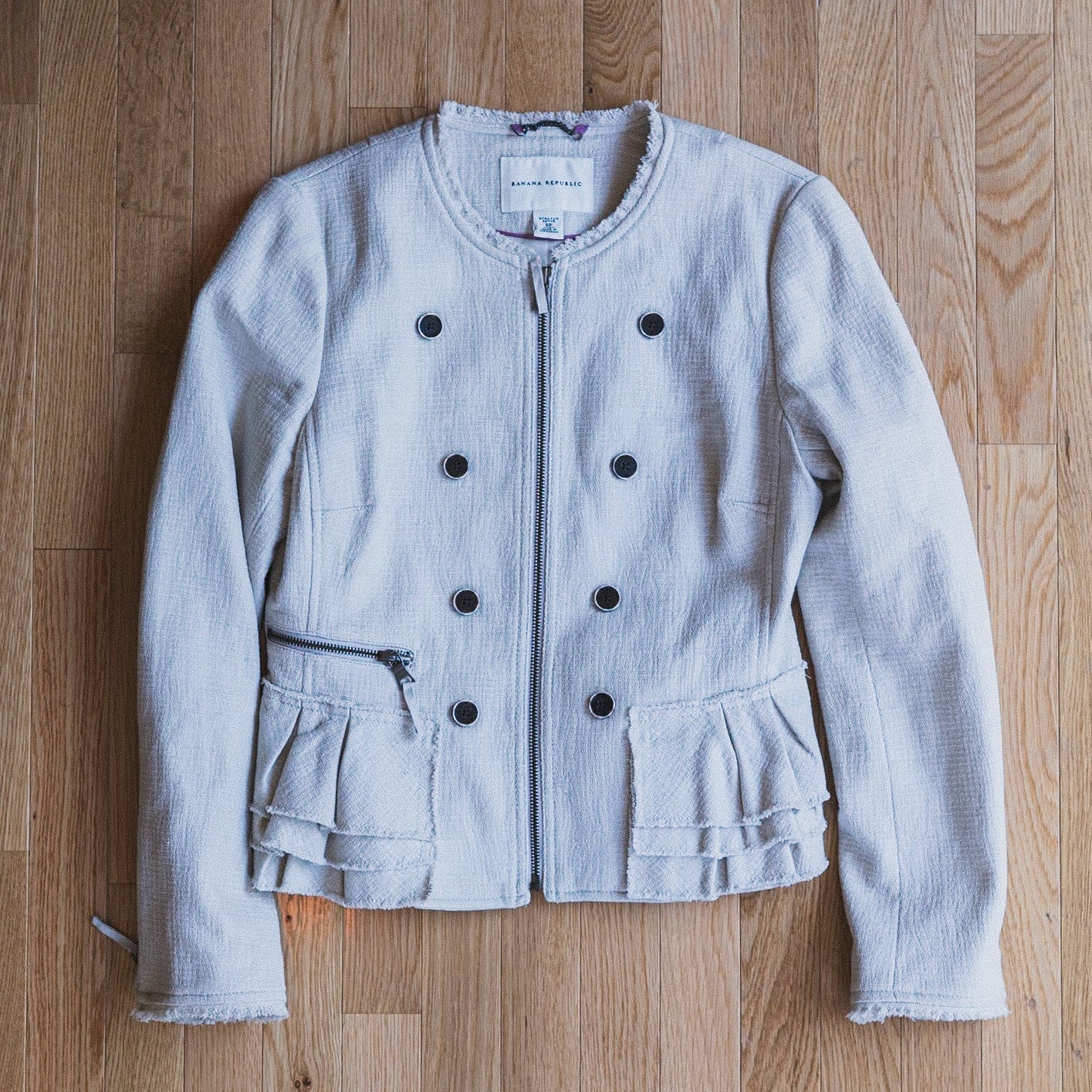 Military-Inspired Peplum Jacket