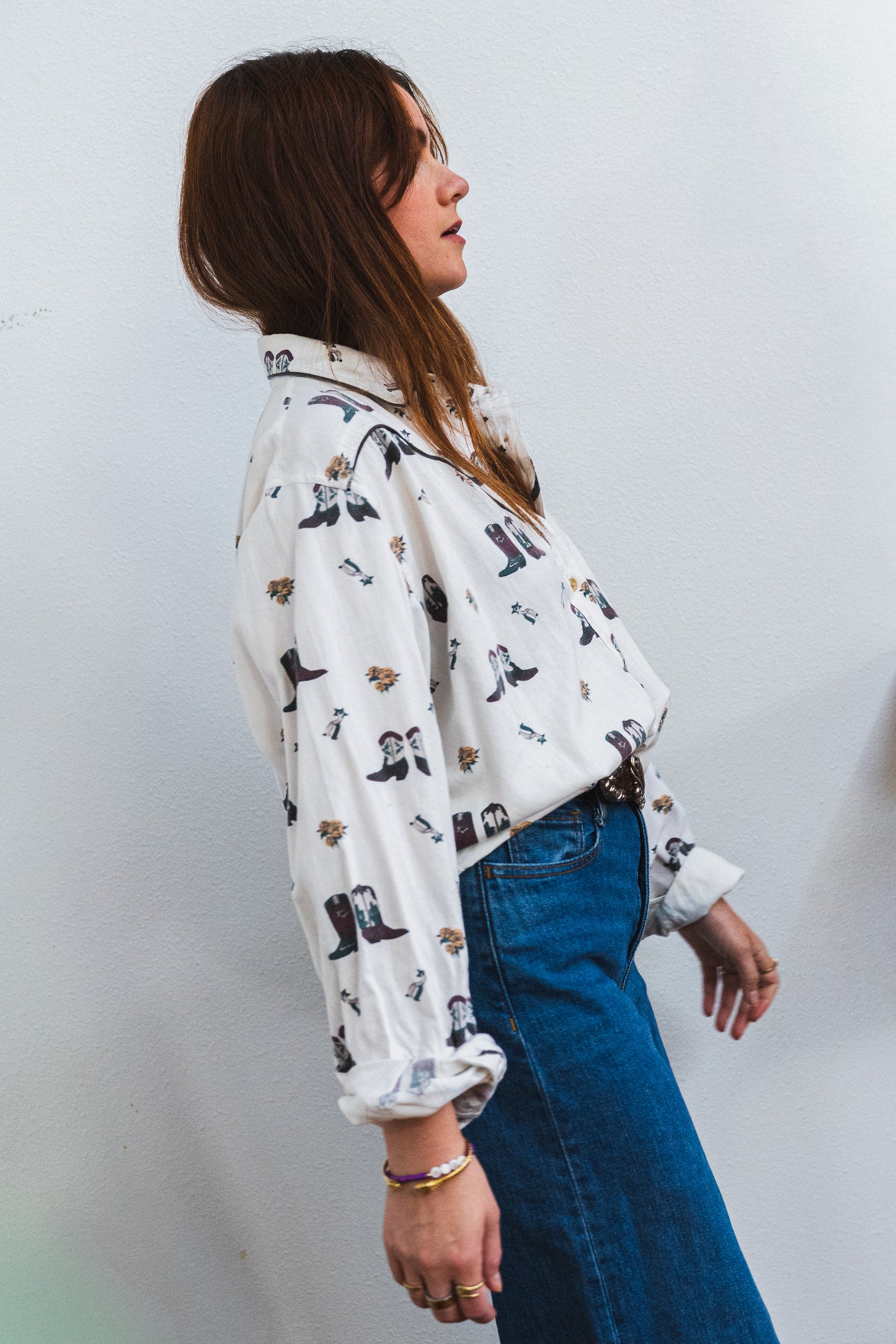 Side Saddle Western Button-Up Shirt