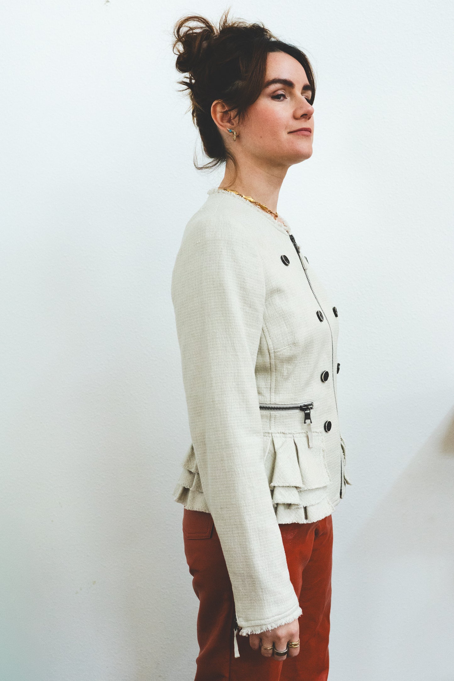 Military-Inspired Peplum Jacket