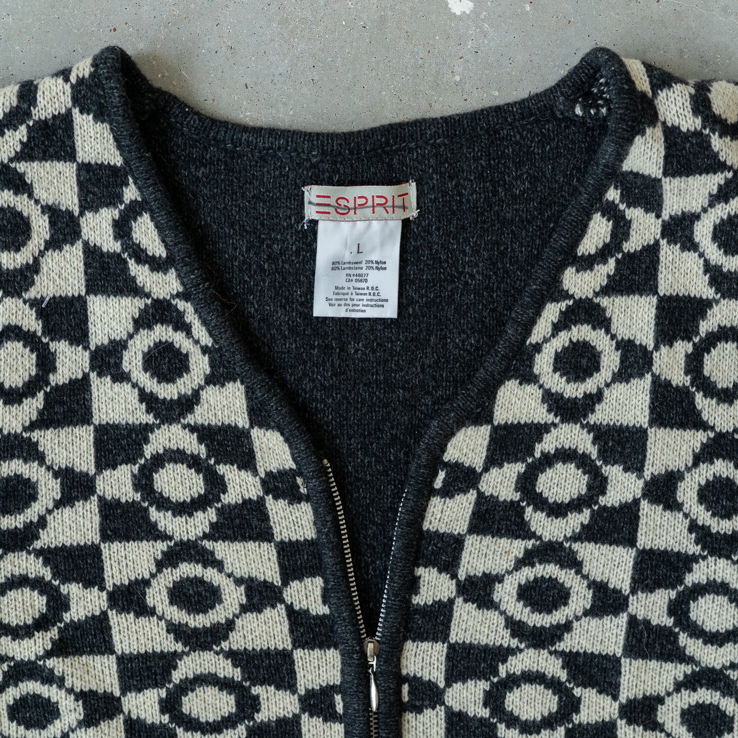 Geometric Lambswool Sweater Vest