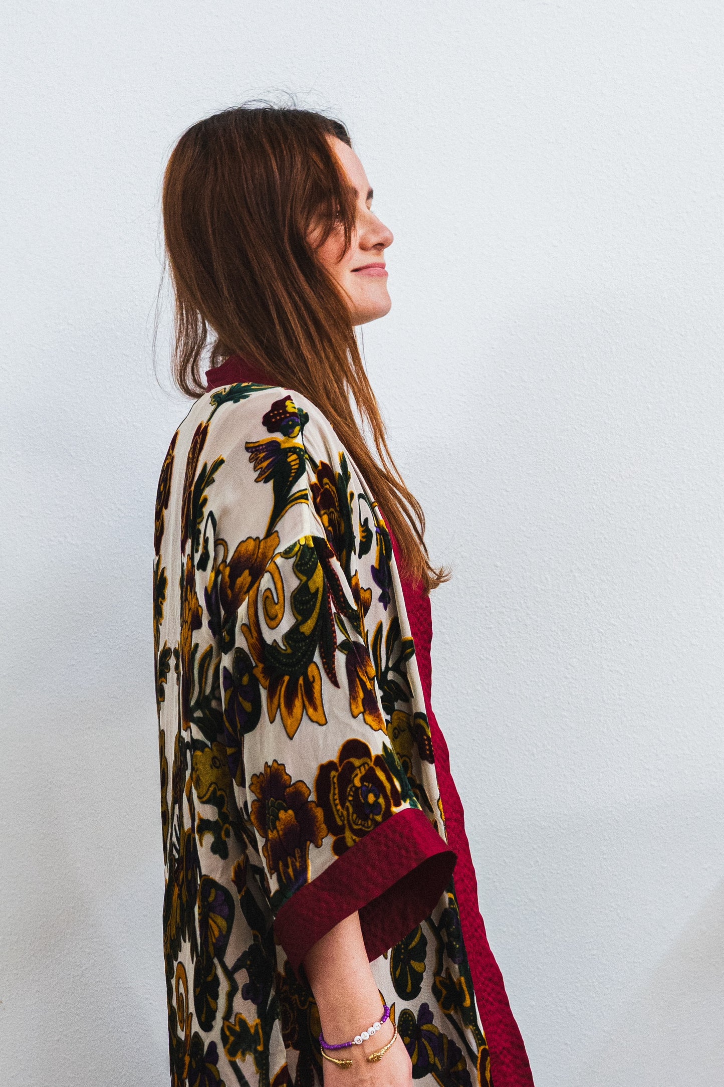 Floral Silk Blend Duster