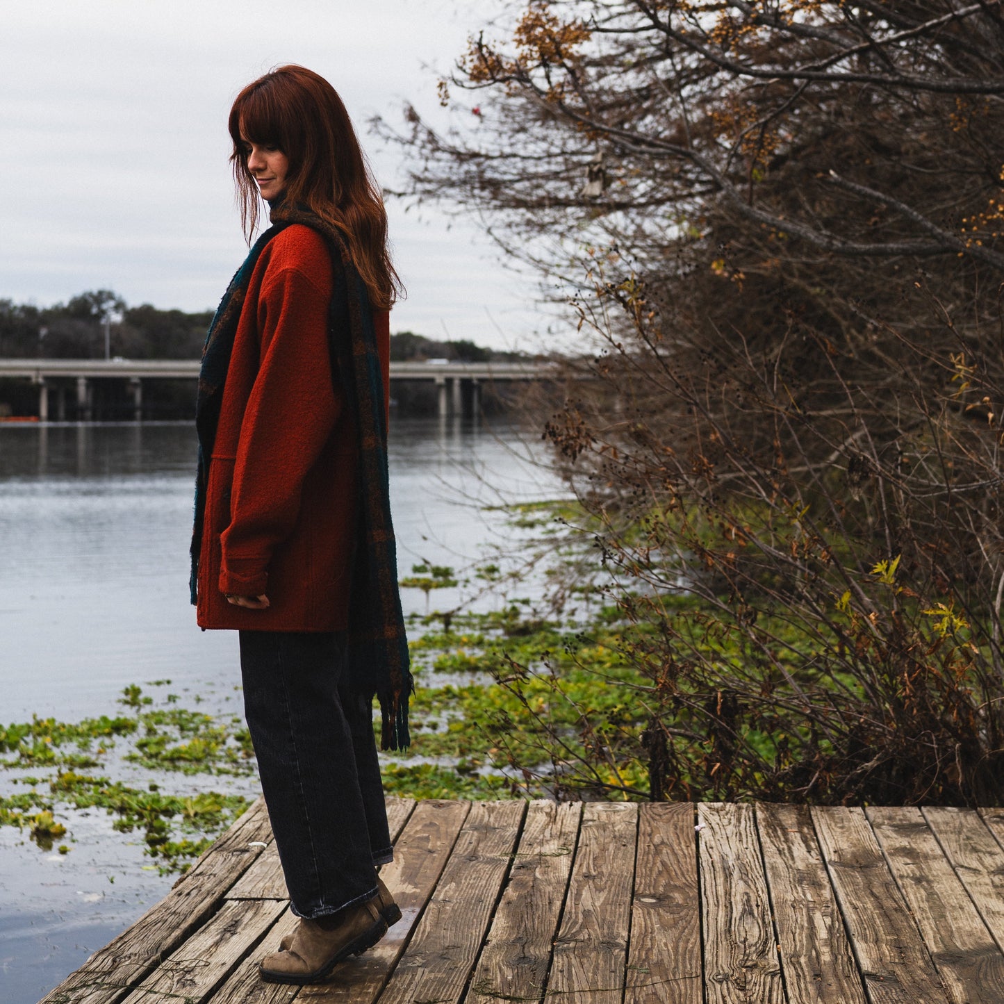 Vintage Burnt Orange Woolen Coat