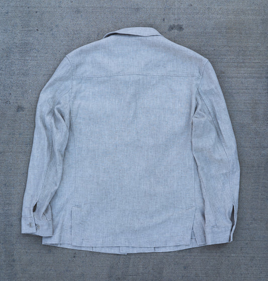 Natural Ramie Linen Blend Workwear Blazer