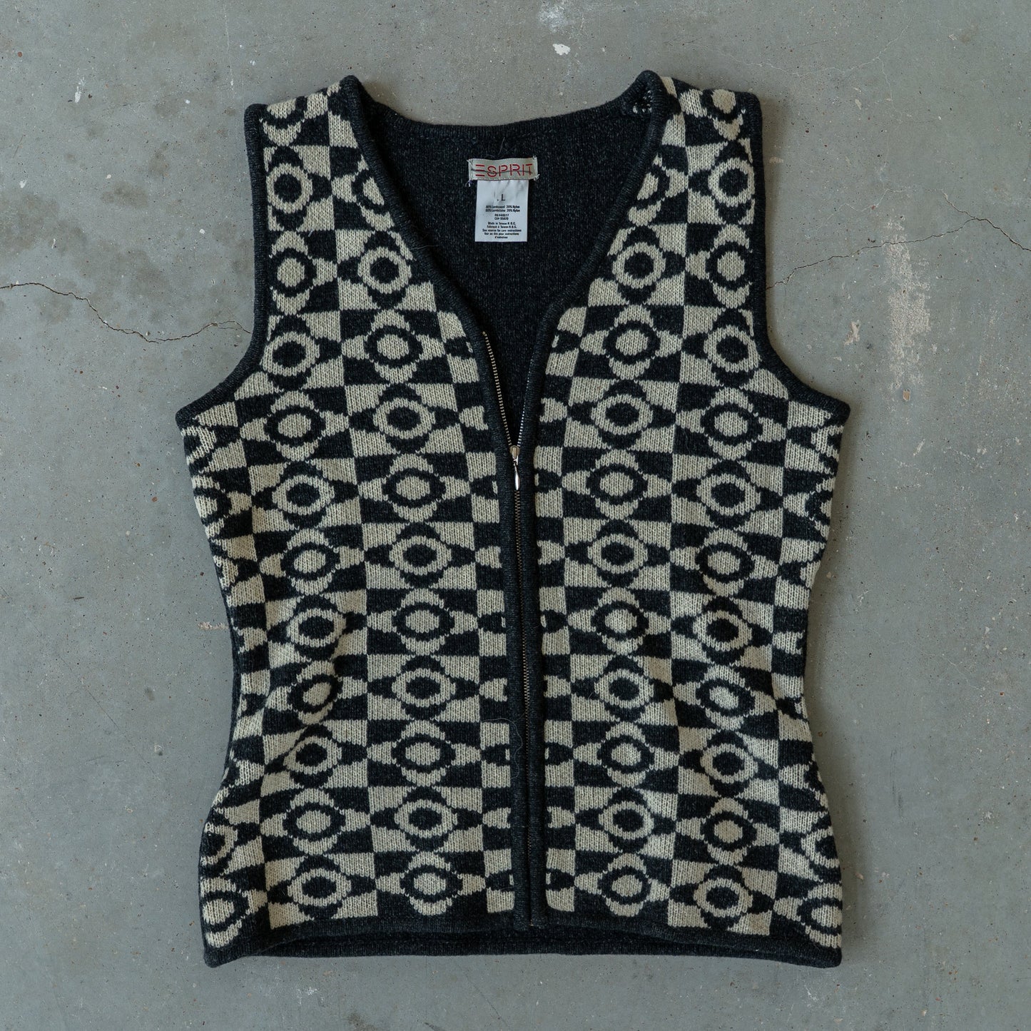 Geometric Lambswool Sweater Vest