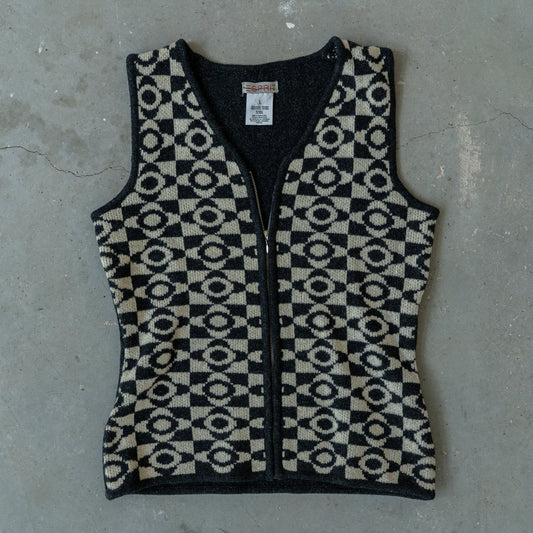 Geometric Lambswool Sweater Vest