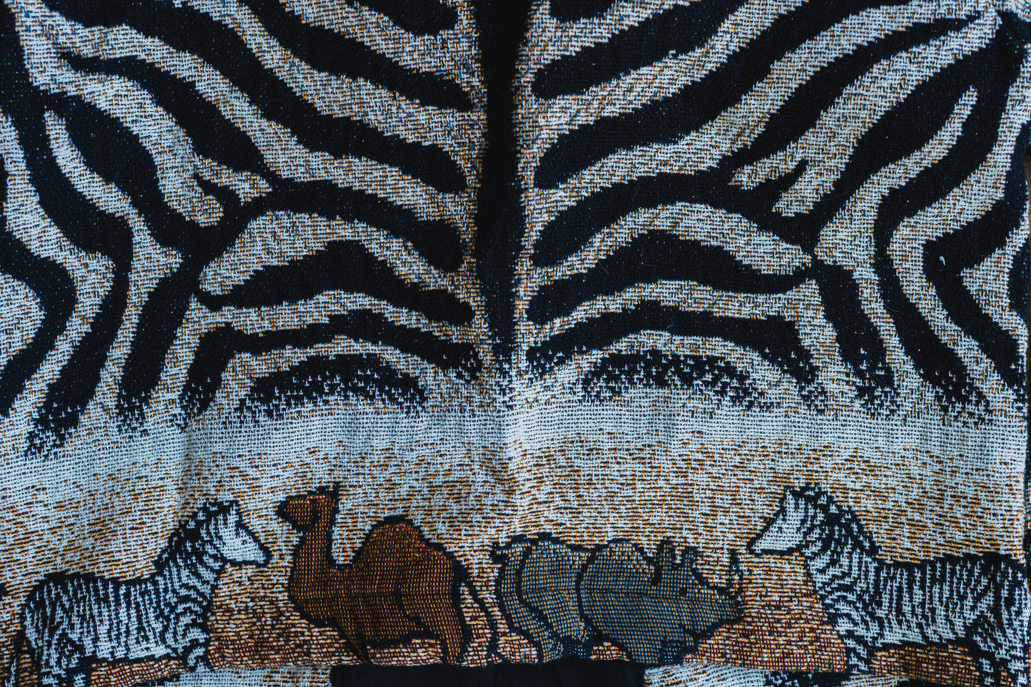 Vintage Zebra Tapestry Oversized Jacket