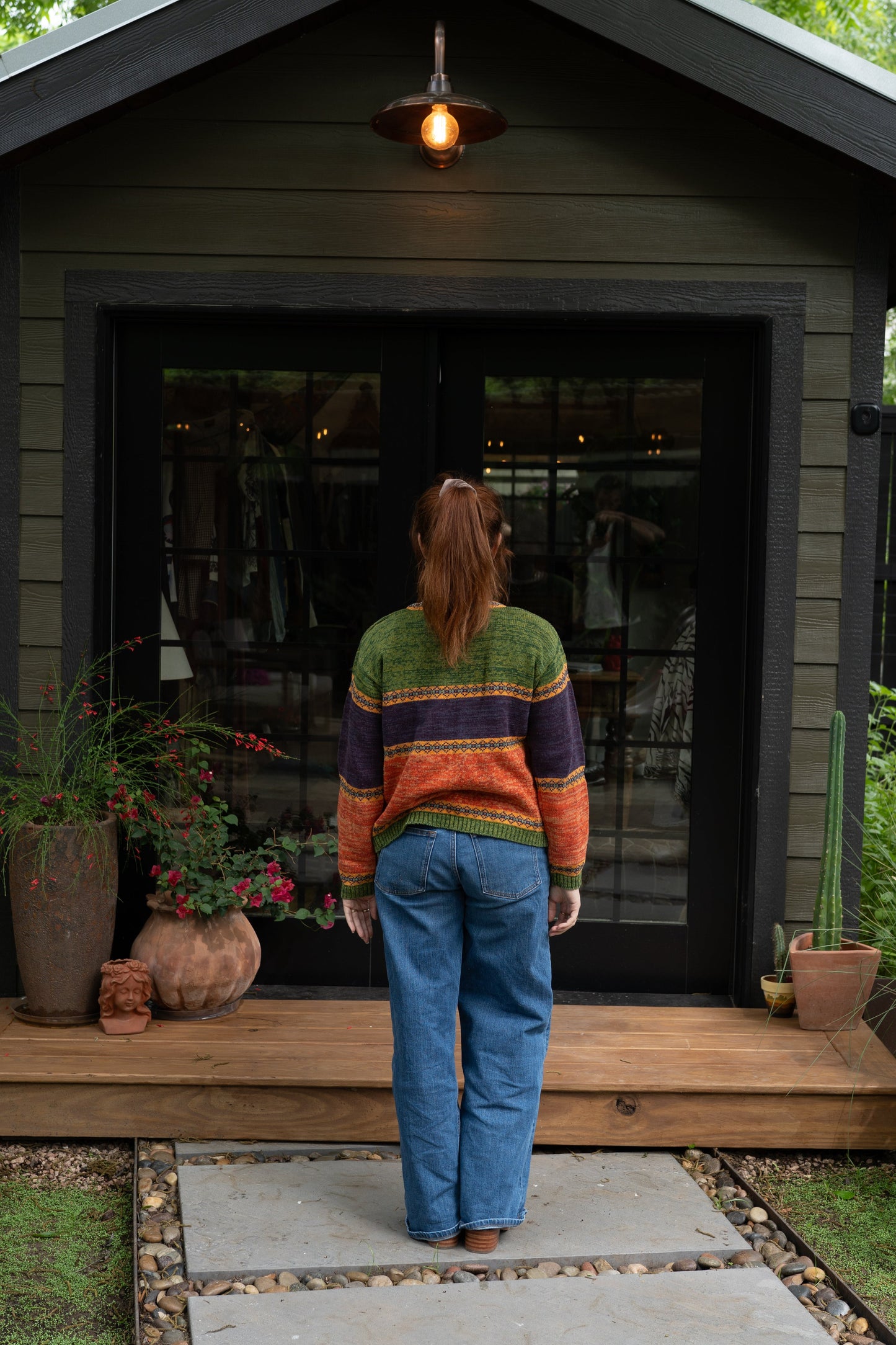Colorful Fair Isle-Inspired Ramie-Cotton Sweater