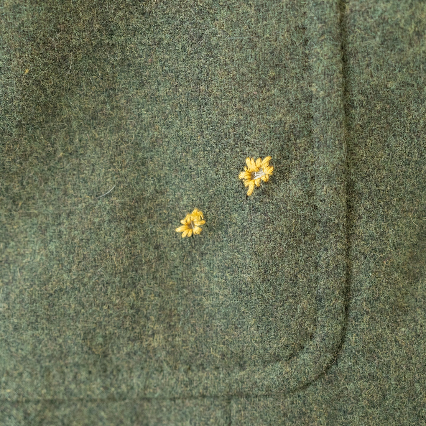 Olive Wool Blazer in Scottish Cloth