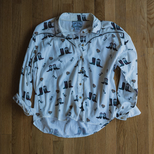 Side Saddle Western Button-Up Shirt
