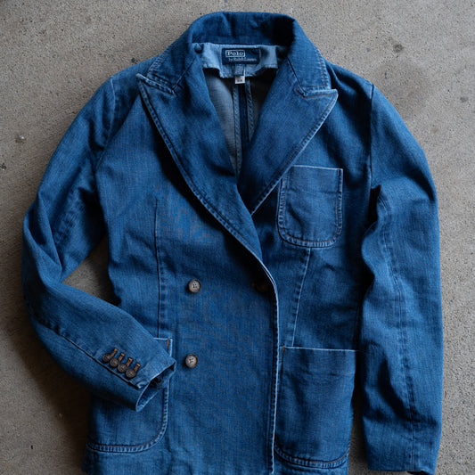 Ralph Lauren Double-Breasted Denim Blazer