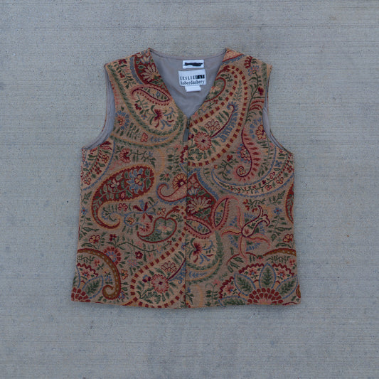 Vintage Tapestry Floral Vest