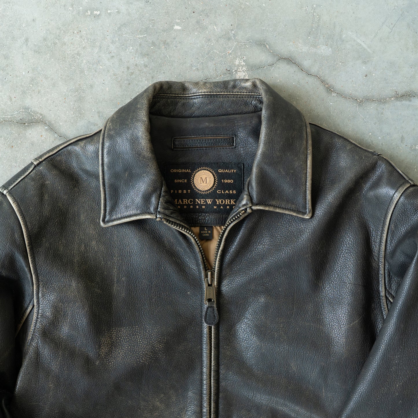 1990s Faded Leather Jacket