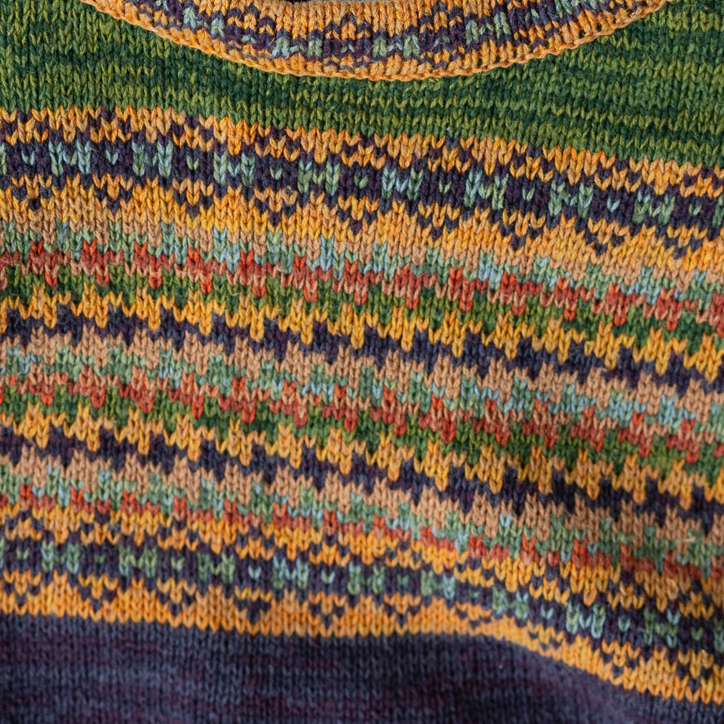 Colorful Fair Isle-Inspired Ramie-Cotton Sweater