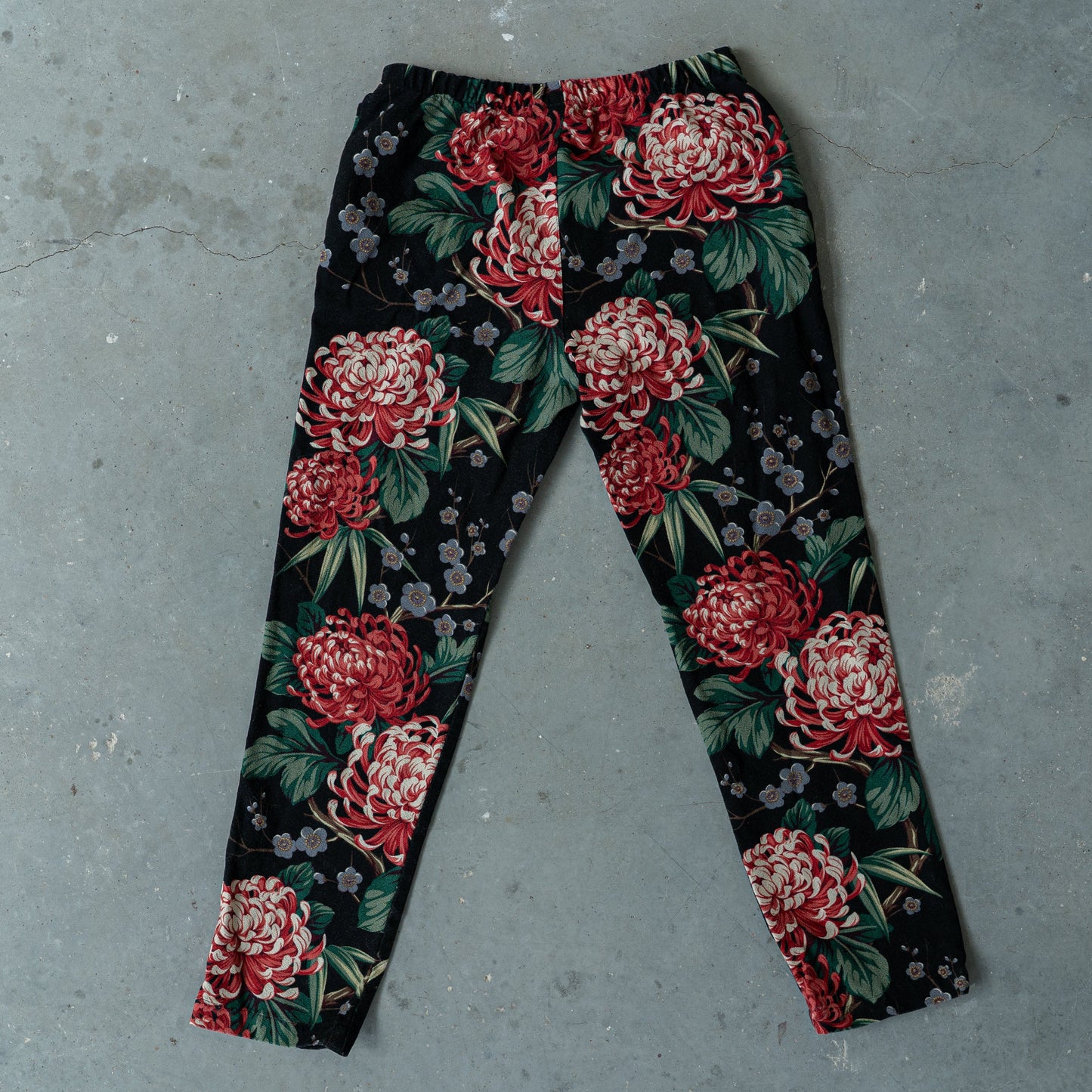 Vintage Floral Cotton Pants