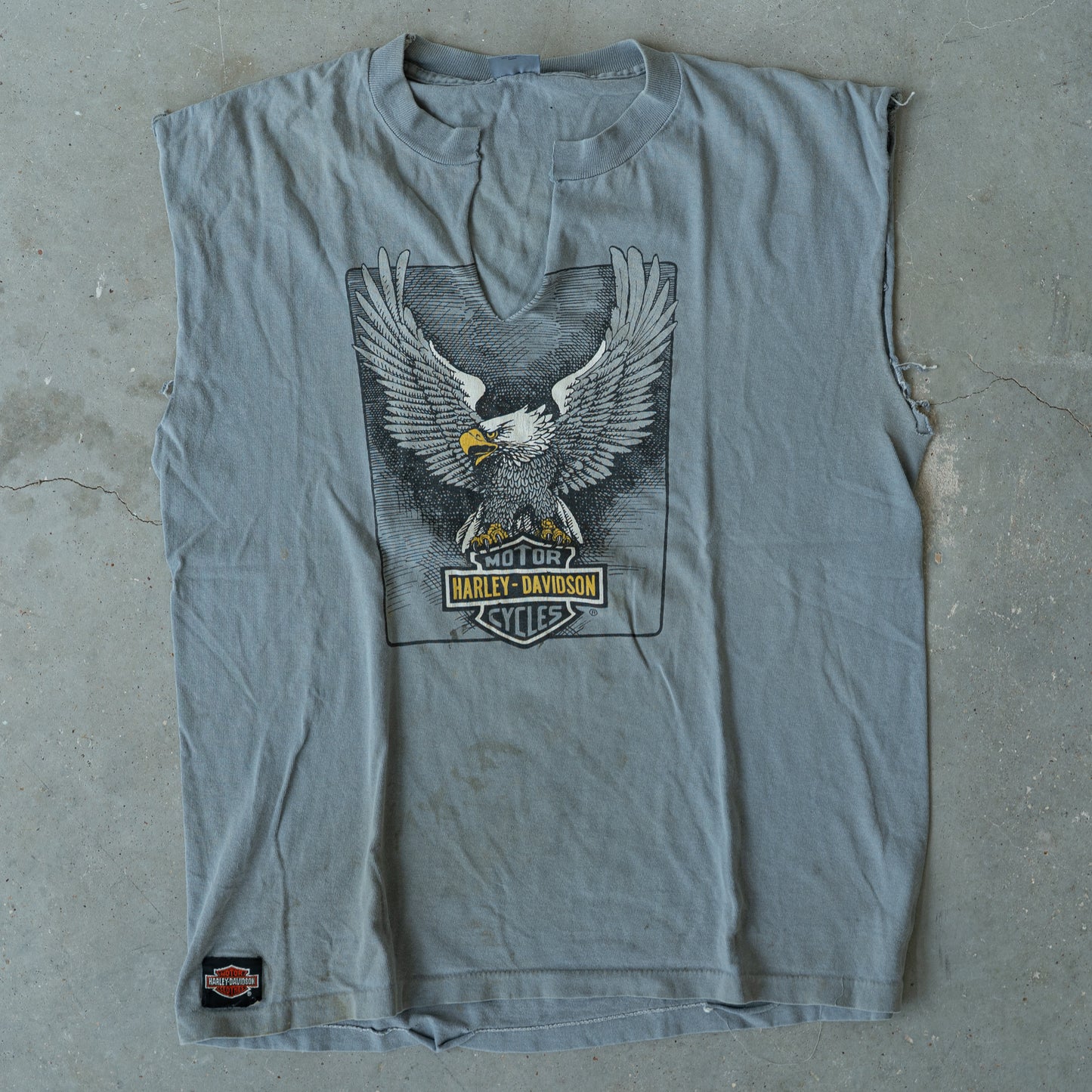 Vintage Harley-Davidson Eagle Cut-Off Tank