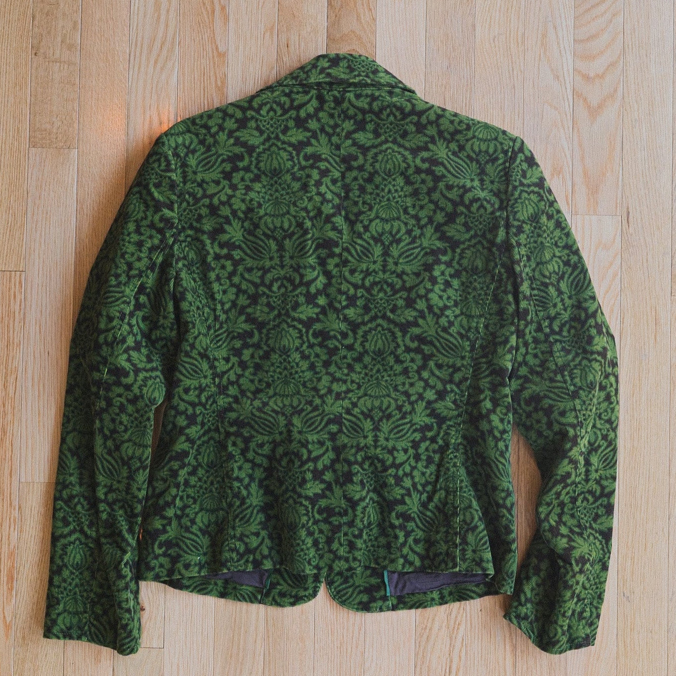 Vintage Green Floral Corduroy Jacket
