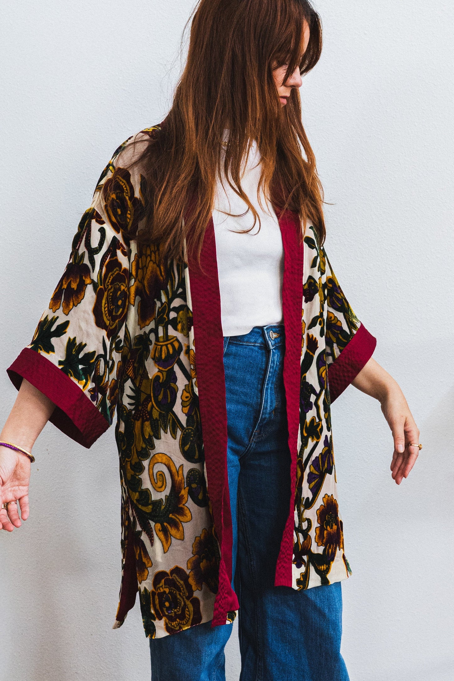 Floral Silk Blend Duster