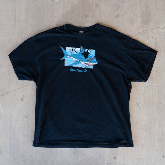 Corpus Christi Distressed Shark Graphic Tee