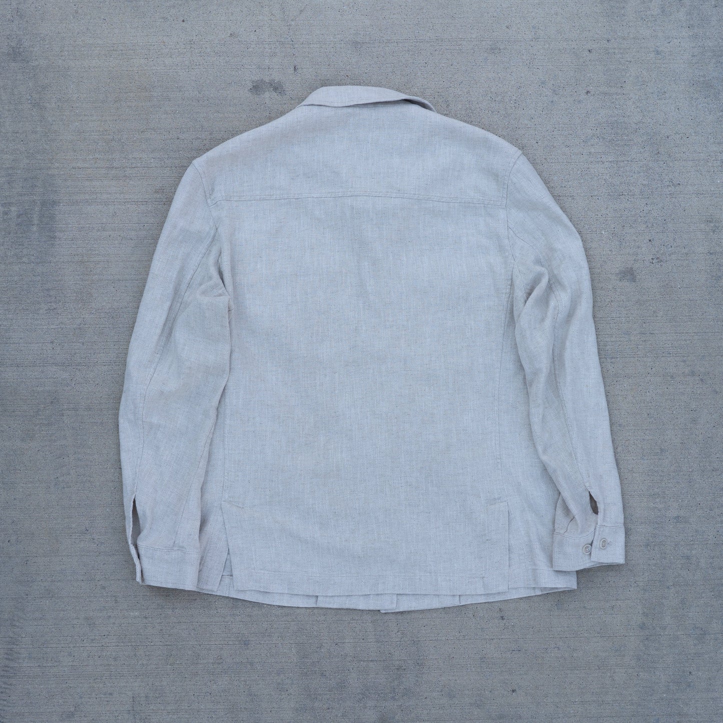 Natural Ramie Linen Blend Workwear Blazer