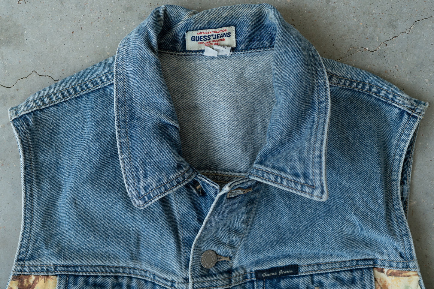 Vintage Western Tapestry Denim Vest