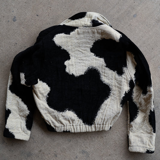 Cropped Cow Print Blazer - Painted Pony