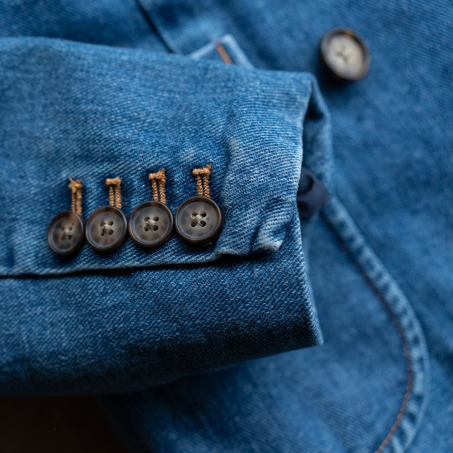 Ralph Lauren Double-Breasted Denim Blazer