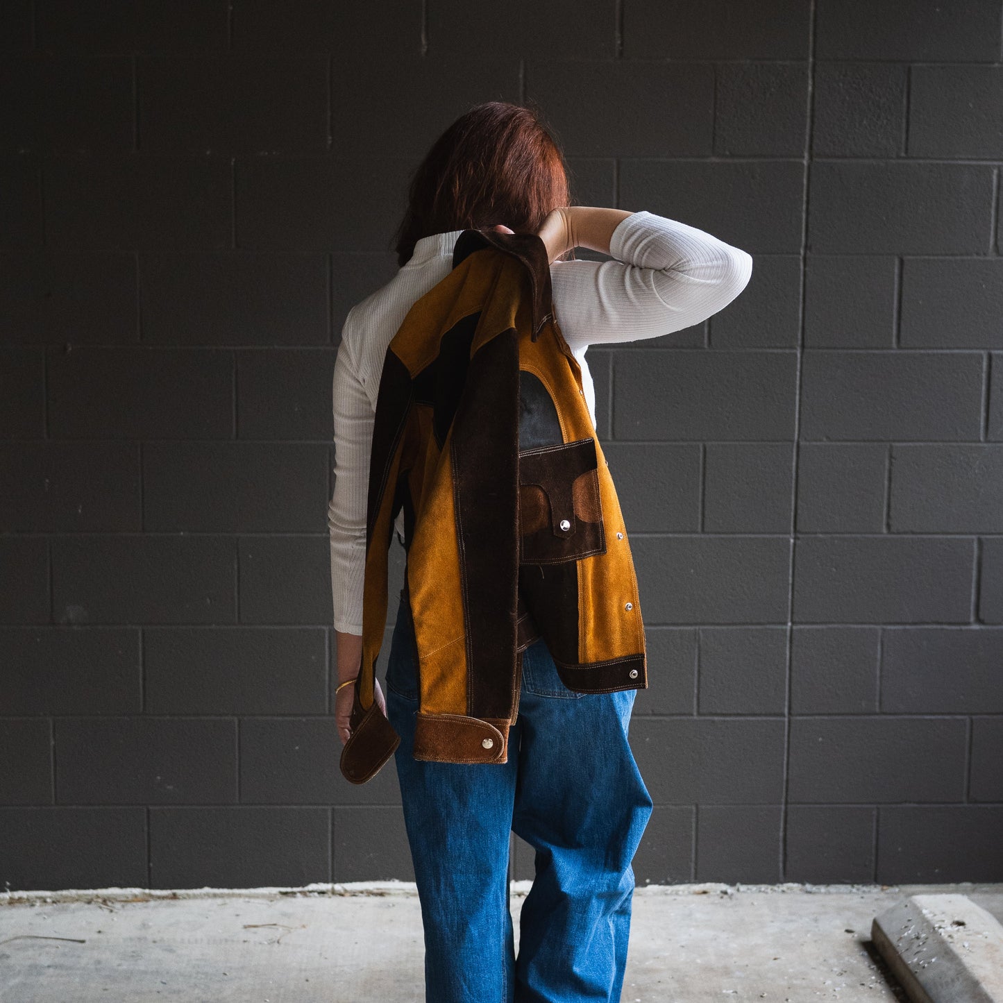 Vintage Patchwork Suede Jacket