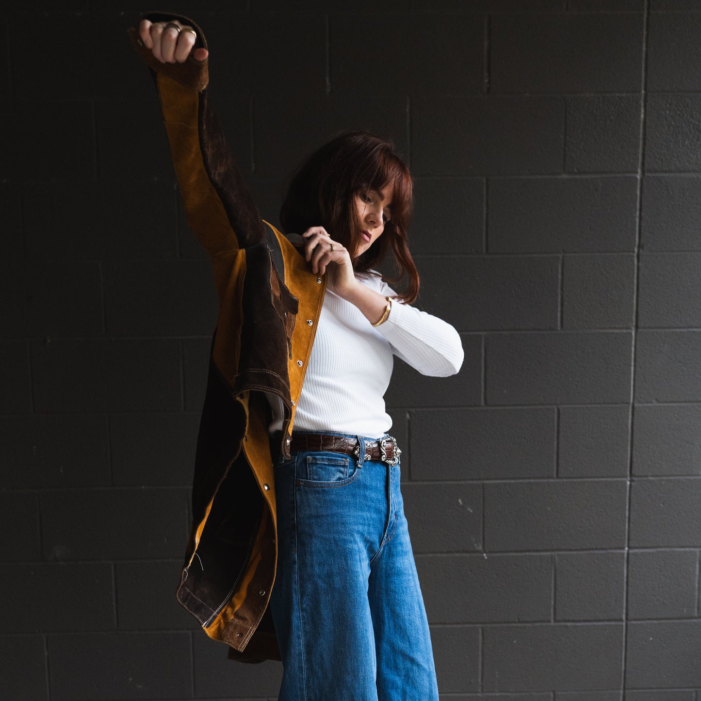 Vintage Patchwork Suede Jacket