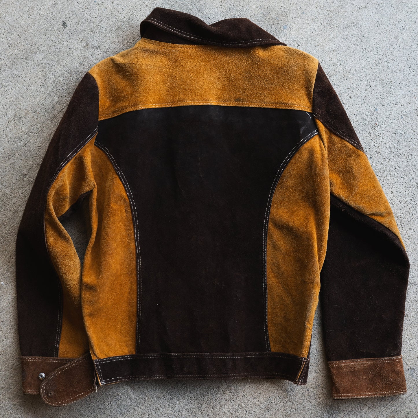 Vintage Patchwork Suede Jacket