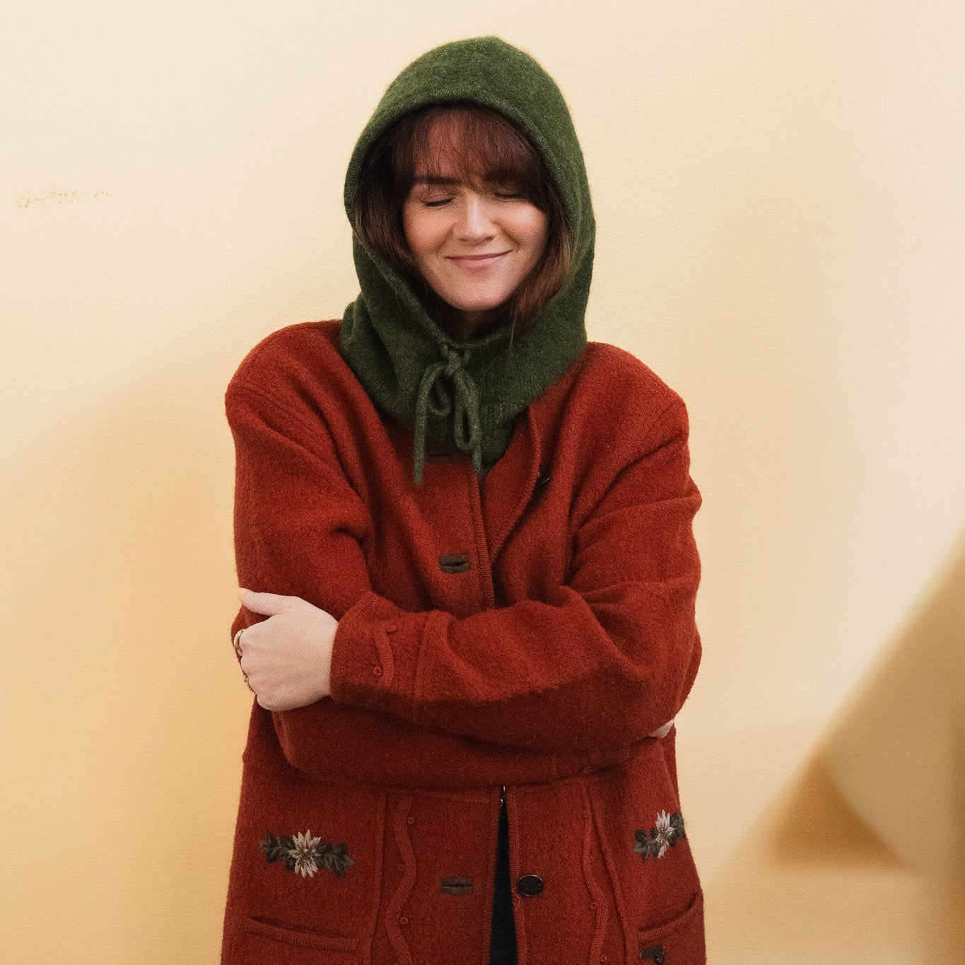 Vintage Burnt Orange Woolen Coat