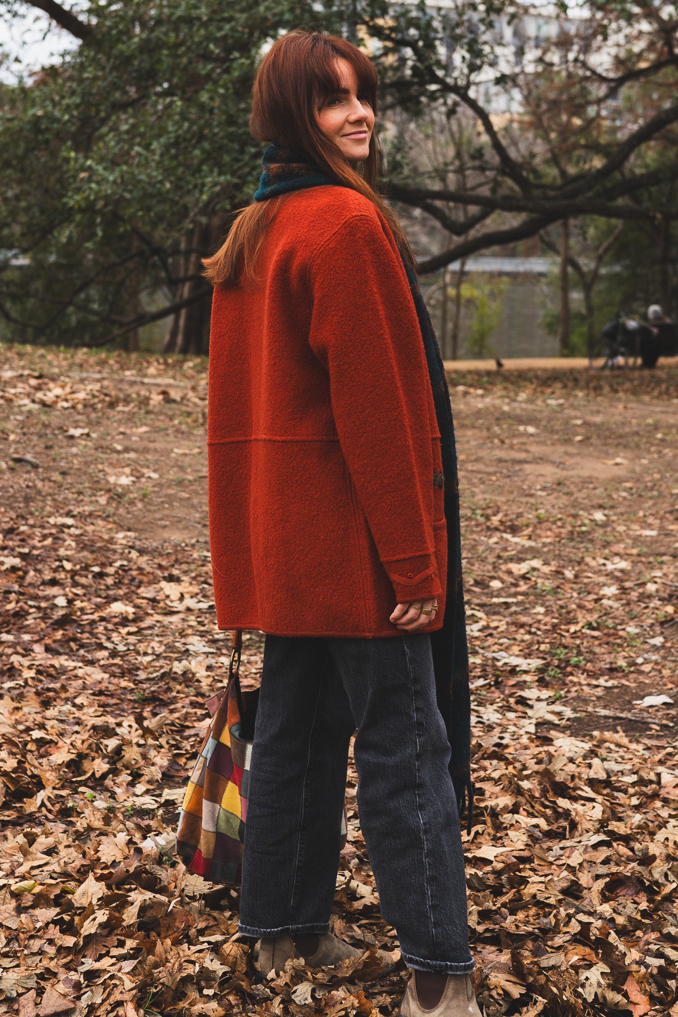Vintage Burnt Orange Woolen Coat