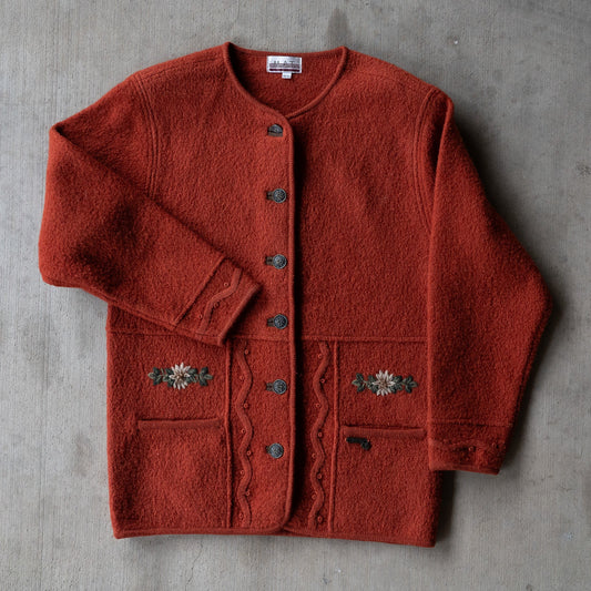 Vintage Burnt Orange Woolen Coat