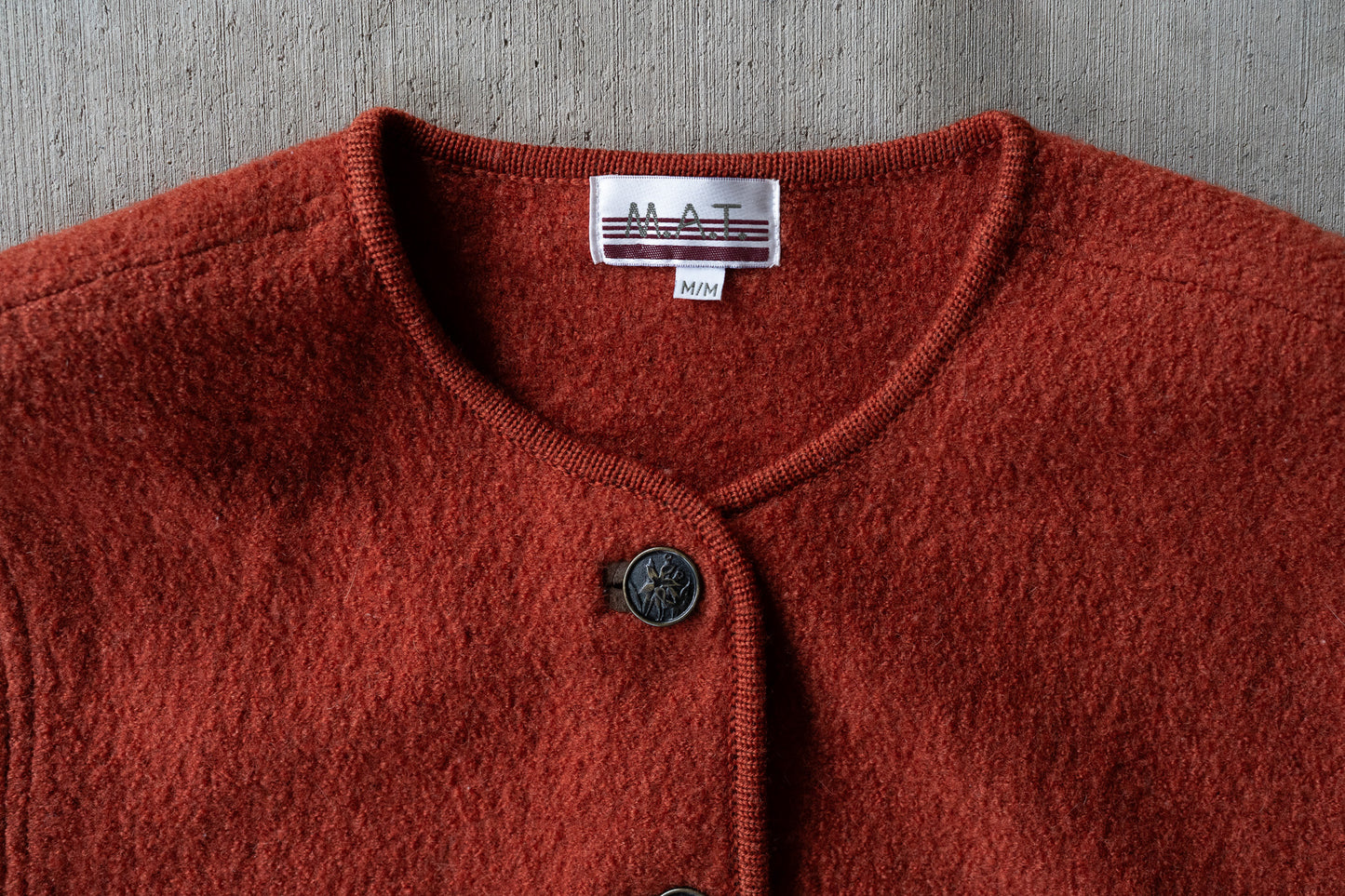 Vintage Burnt Orange Woolen Coat