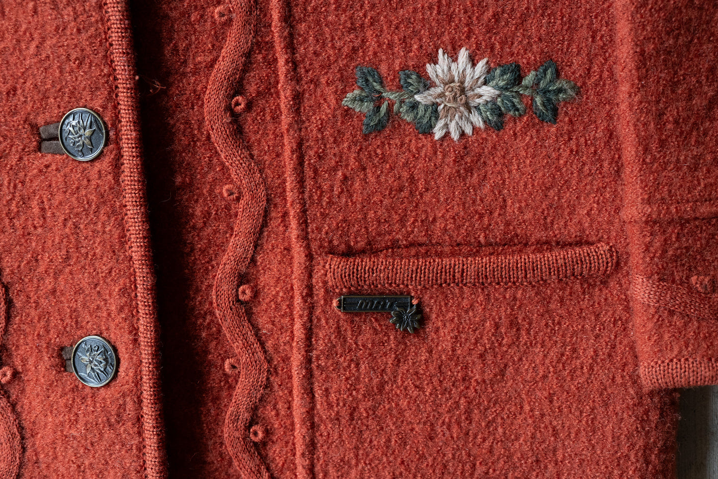 Vintage Burnt Orange Woolen Coat