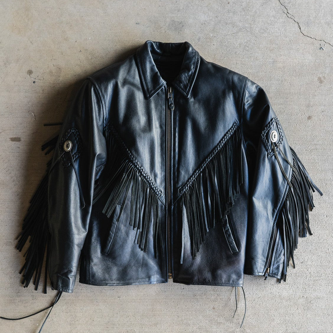 Vintage Leather Biker Jacket