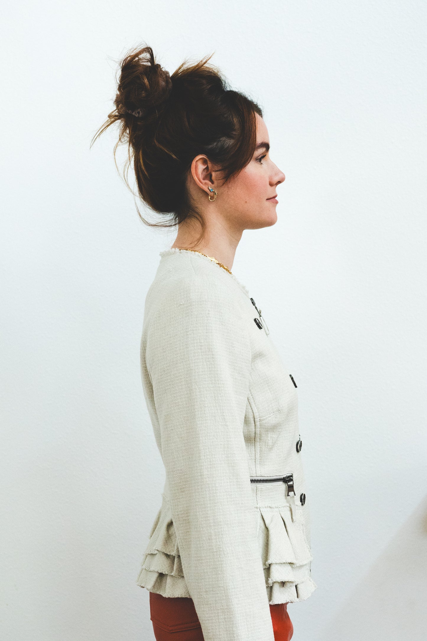 Military-Inspired Peplum Jacket