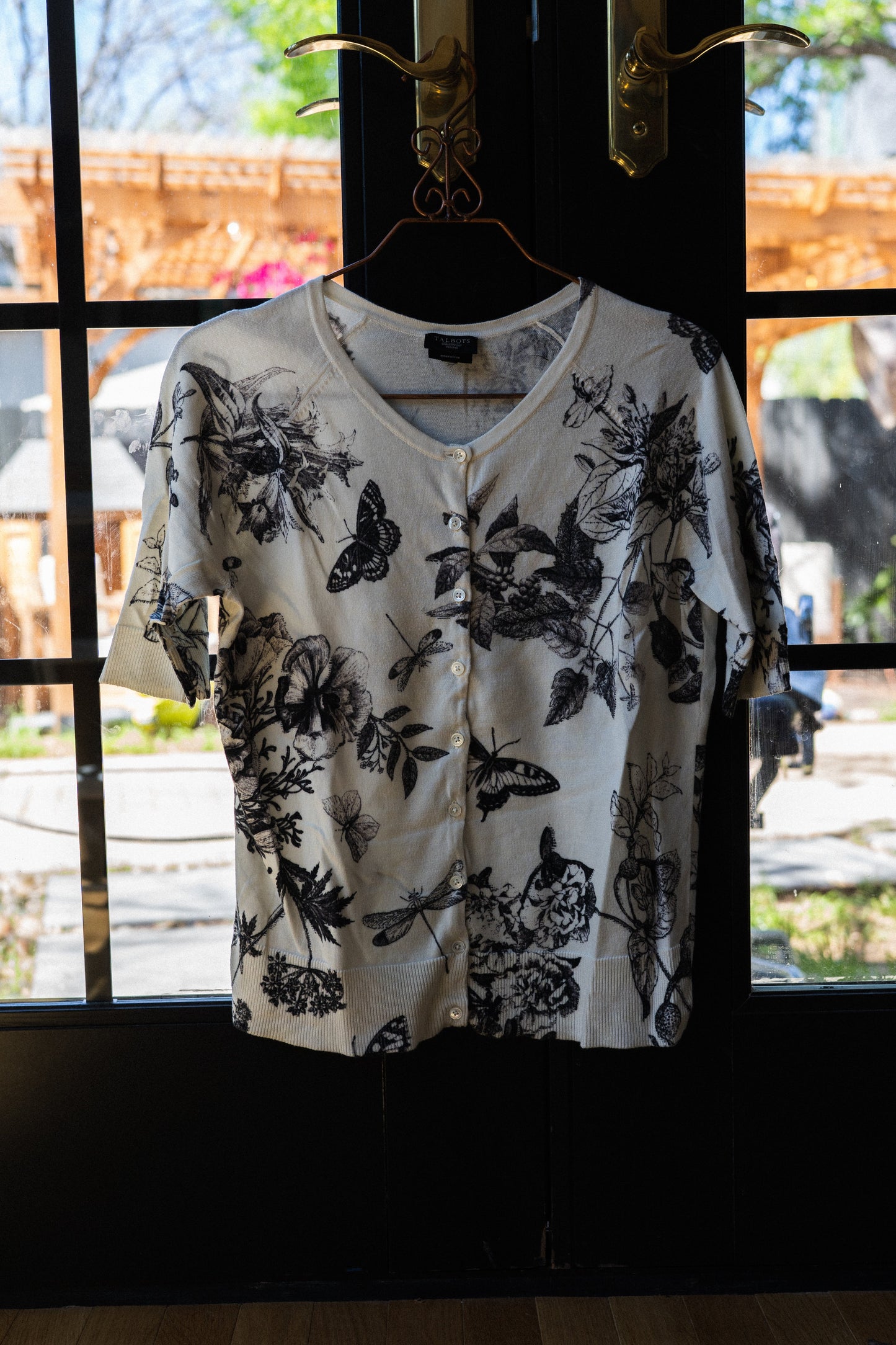 Vintage Floral & Butterfly Knit Cardigan